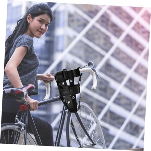 Bike Water Bottle Holder Black Aluminum Alloy and Pu — view 4