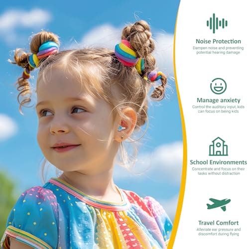 Naiicute Kids Ear Plugs 6-12yrs, Airplane Travel Pressure Relief, 2 Pairs — view 3