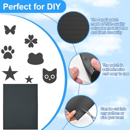 LICQIC Down Jacket Repair Patches, 6 Pieces Dark Grey — view 3