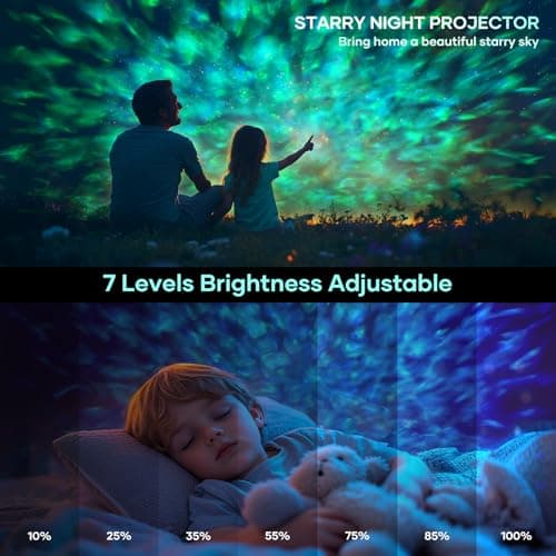 Sky Projector, Galaxy Projector for Gift Parties, Sensory Lights with 16 Colors+7 Brightness, Night Light with Remote Control, LED Light for Room Decor, Bedroom Accessories — view 4