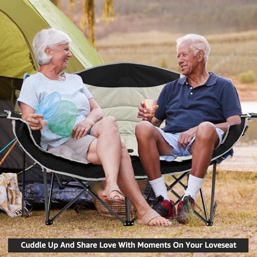 Jacgood Oversized Double Camping Chair, 55.2" Padded Loveseat 660 lbs — view 2