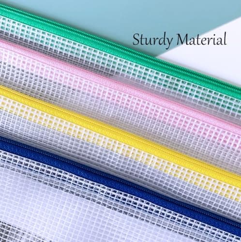 5Pcs A4 Plastic Wallets File Folders Zip Lock Bags Document Wallet File Zipper Bags for Office Home School Supplies (A4-5Pcs) — view 4