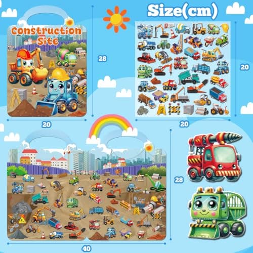 Kalysky 6 Pack Reusable Sticker Book for 2+ Year Olds — view 6