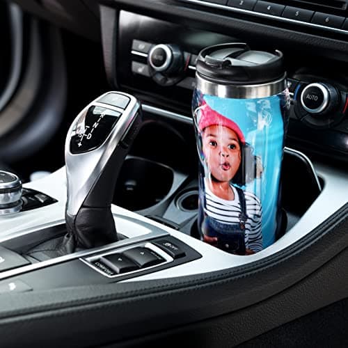 Pixly® Skull & Rose Thermal Travel Mug Coffee Tea Flask, 400ml/14oz Capacity, Funny Joke Fun Gift for Him Her — view 6