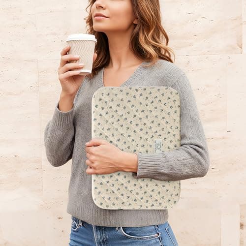 Puffy Laptop Sleeve 13-15.6 Inch Cute Floral Laptop Case Soft Quilted Computer Case Protective Cover for MacBook Notebook — view 2