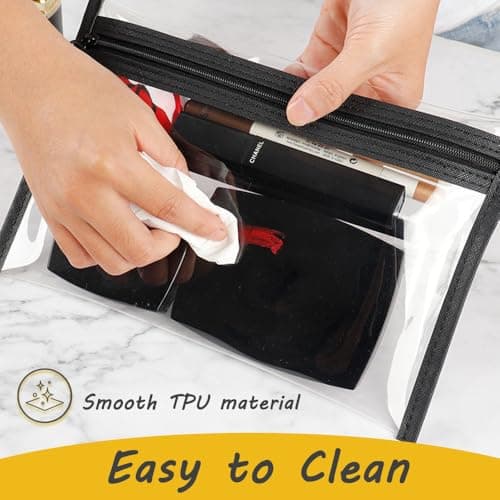 Aieino 2pcs Toiletry Bags Clear Travel Makeup Bag Airport Security Approved — view 4