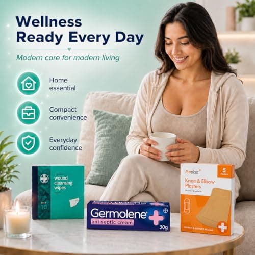 Antiseptic Cream 30g Bundle with 10 Cleansing Wipes & 5 Fabric Plasters | Travel & Home Care Essentials Kit — view 6