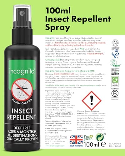 Incognito Mosquito Repellent Spray Natural DEET Free 100ml — view 5