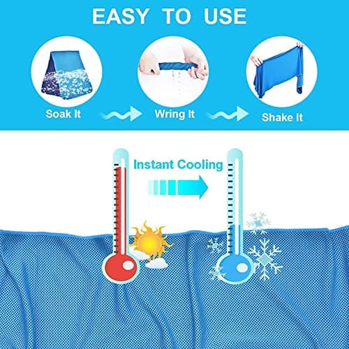 SZELAM 8 Packs Cooling Towel (40"x12"),Ice Towel,Soft Breathable Instant Towel,Microfiber Cool Towel for Yoga,Golf,Sport,Gym,Workout,Camping,Fitness,Outdoor &More Activities (8 packs mix color) — view 3