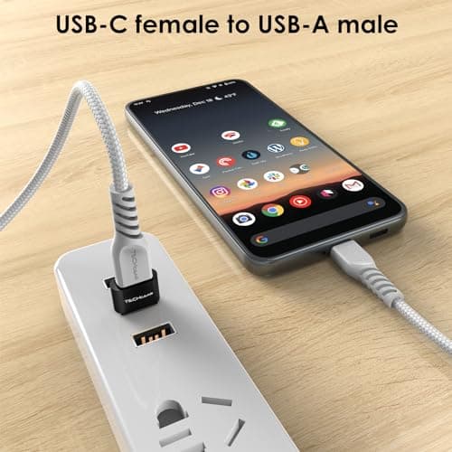 TECHGEAR USB C to USB C Charger Cable (6Pack 0.3M+1M+2M+3M+2x Adapter) 60W Braided Type C Cable Fast Charging Data Lead Compatible Phone 17 16 15 Pro Max, iPad Air/Pro, Samsung S26 S25 S24 A17, Pixel — view 3