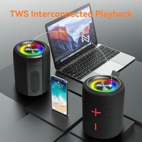 2 in 1 Magnetic Dual Splittable Bluetooth Speaker, 40W Portable Wireless Speakers with Deep Bass, IPX6 Waterproof, Bluetooth 5.3, 24H Playtime, 360° Stereo Sound for Home, Outdoor, Party, Travel — view 4