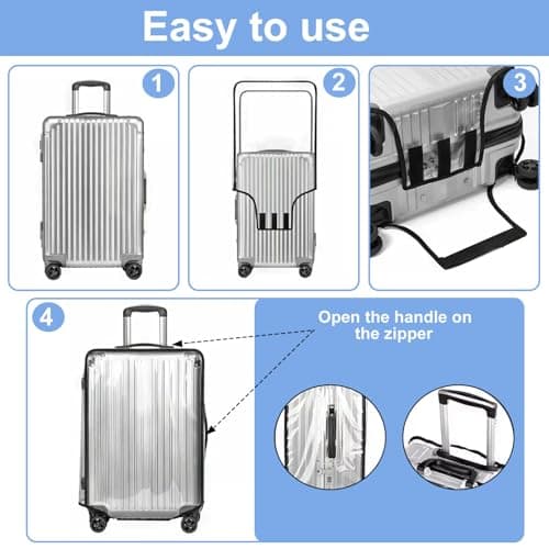 Suitcase Covers Protectors, Clear PVC Suitcase Protector Cover(30 Inch) — view 4