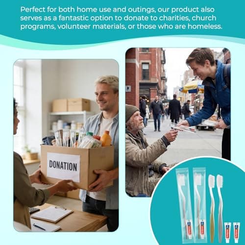 Lomgwumy Disposable Travel Toothbrush, Gold and Silver Toothbrush and Toothpaste, Individually Packaged, Suitable for Hotel, Home, Camping and Travelling (30-Pack) — view 6