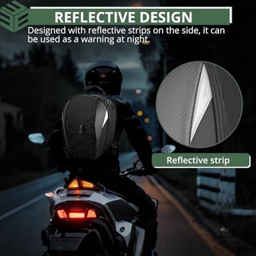 EYPINS Waterproof Motorcycle Backpack with Helmet Carrier & Waterproof Bag - 24-36L Expandable — view 5