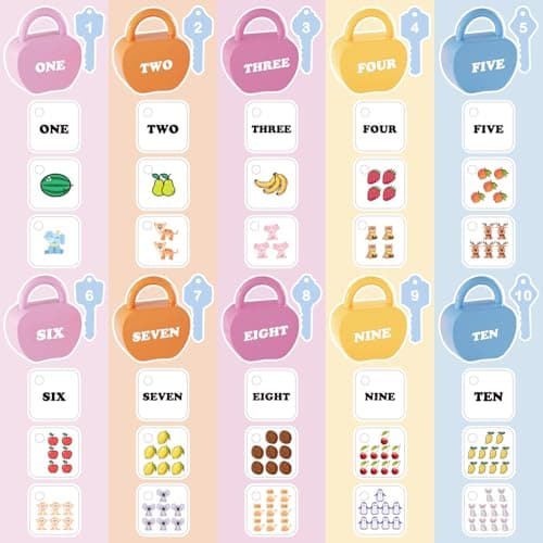 YYDeek Locks and Key Toddler Toys, Number Learning Counting Blocks for Kids — view 4
