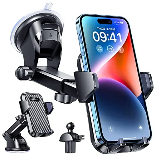 VANMASS Top Car Phone Holder 2026 [85+ lbs Strongest Suction & True Military-Grade] Rotatable Mobile Phone Mount Universal Dashboard Windscreen Vent Desk Automobile for iPhone 17-Pro Max 16 15 Samsung