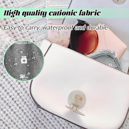 Tabanzhe First Aid Kit Bags-Empty Medicine Pouches Portable Travel Medical Pill Bags First Aid Emergency Organizer Bags for Outdoor Camping Hiking Holiday Travel(Grey) — view 5