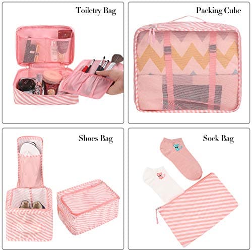 BAGAIL Packing Cubes for Suitcase 8 Set, Lightweight Luggage Packing Organizers Packing Cubes for Travel Accessories — view 3