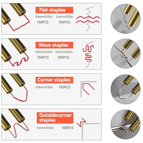 Plastic Welding Kit 50W,3s Instant Heating,4Shapes/750pcs Hot Staples — view 3