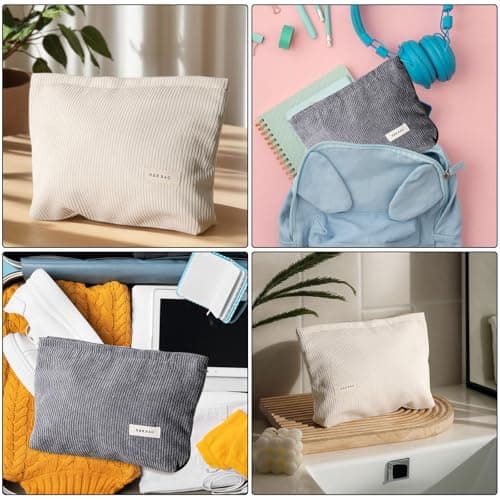 2 Pcs Makeup Bag,Toiletry Bag with Metal Zipper Portable Make up Bag — view 4