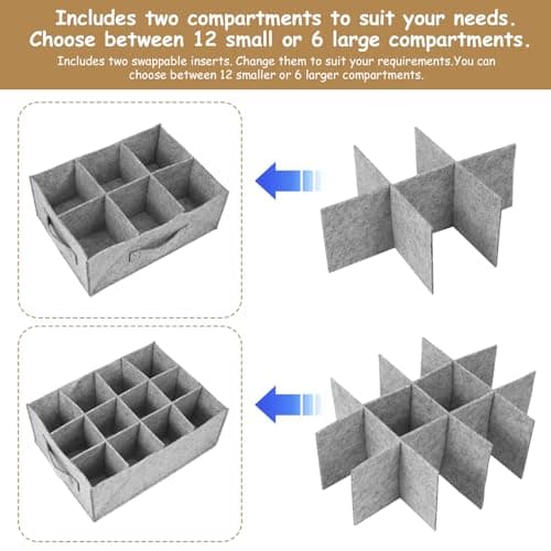 Felt Cup Holder Camping with 6/12 Compartments Camping Tableware Storage — view 4