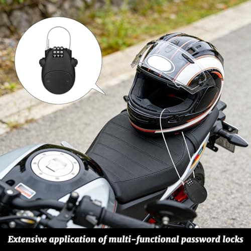 2 Pcs Ski Cable Lock, 75cm Retractable Small Bike Lock, Multipurpose Snowboard Combination Locks for Luggage, Helmets, Suitcases, Bike, Snowboard — view 6
