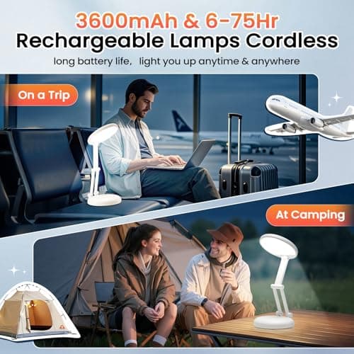 One Fire Rechargeable lamp, Portable Light, Reading Light,Long Battery Life — view 3