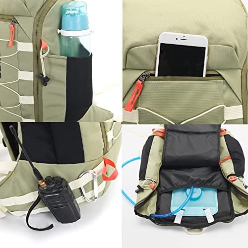 Bseash 40L Lightweight Waterproof Hiking Backpack with Rain Cover,Outdoor Sport Travel Daypack for Camping Climbing Skiing Cycling — view 3