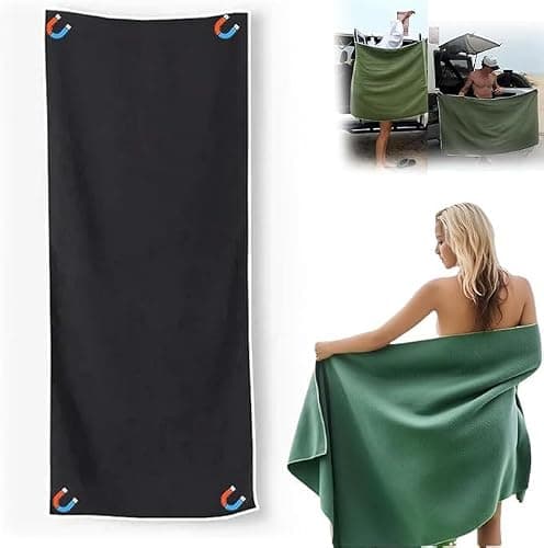 drburpily Magnetic Beach Towel Microfiber Quick Dry,black,190 * 76cm