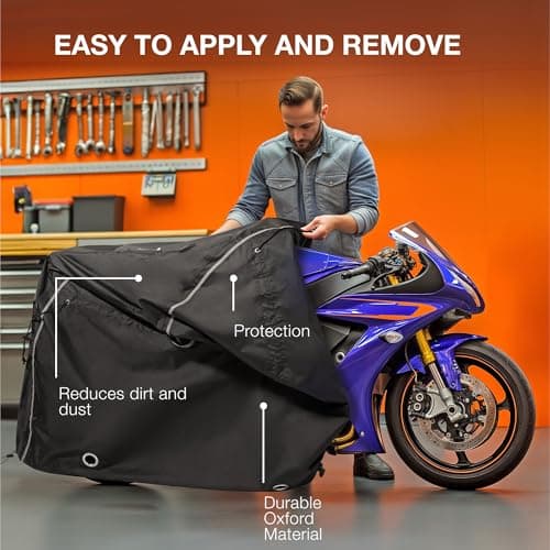 TeamObsidian Bike Cover - Outdoor Bike Storage, Bicycle Transportation or Travel Covers - Waterproof eBike Protection - For 1 to 3 Bikes - Heavy Duty Ripstop 300D Oxford Material — view 2
