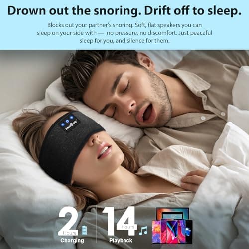 MUSICOZY Cooling Sleep Headphones Bluetooth Headband for side sleepers — view 3