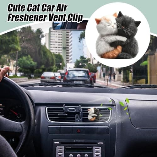 Car Vent Clip Air Freshener Cute Cat Decorative Eliminator — view 2