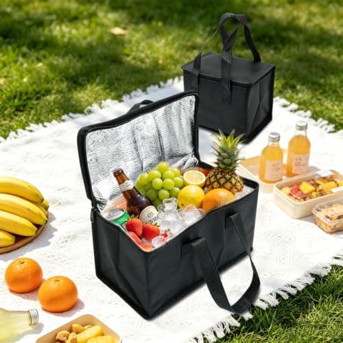 2 Pack Small Cooler Bags, 5L/7L Insulated Food Delivery Bags — view 6