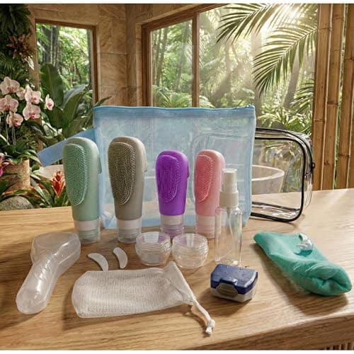 Stiqué TSA Approved Travel Bottles Set 15-Piece – Leak Proof Silicone Travel Size Containers – Complete Carry On Toiletry Kit for Women & Men — view 2