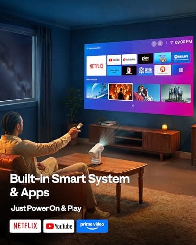 Aurzen D1 Air Portable Projector, Built-in Netflix App, ToF Focus, White — view 2