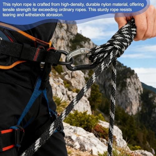 24M Black Paracord 4mm with U-Shaped Scissors for Camping — view 5