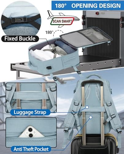 KLOSTAIN Cabin Bags 40x20x25 for Ryanair Underseat Travel Backpack Hand Luggage Carry-ons Bag Cabin Size 20L for Airplanes Flight Ruscksack Solid Color — view 3