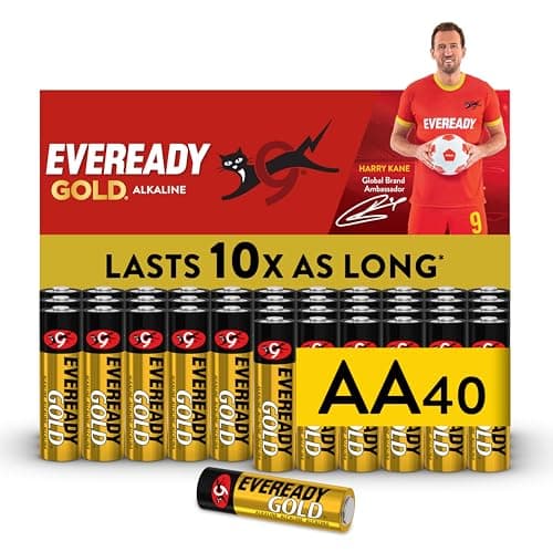 Eveready Gold by Energizer - AA Battery (40 Pack) - Bulk Double A Batteries