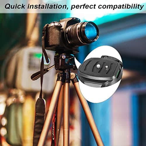 IOUALEY 2 Pack 43mm Quick Release Plate, QR Plate, Camera Mounting Adapter Parts Replacement with Screws Camera Tripods Ball Head Quick Release Plate Replacement Quick-Release System — view 5