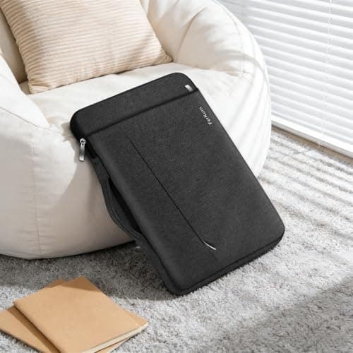 Ferkurn Laptop Sleeve Case Compatible with 12.3" Microsoft Surface Pro 11/10/9/8/X/7+/7/6/5/4, 12.4" Microsoft Surface Laptop Go, MacBook 12, HP, Acer, Waterproof Slim Tablet Cover with Handle, Black — view 3