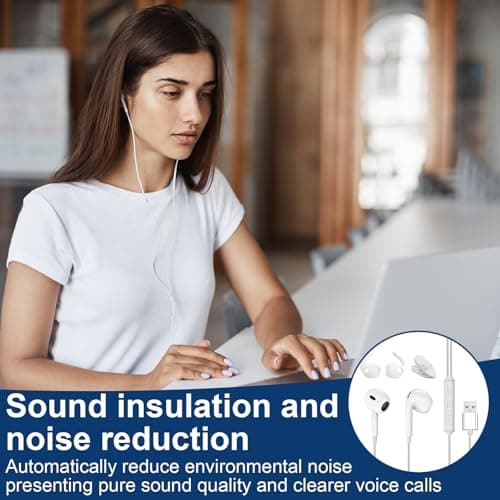 USB Wired Earphones with Microphone for Laptop Computer — view 6