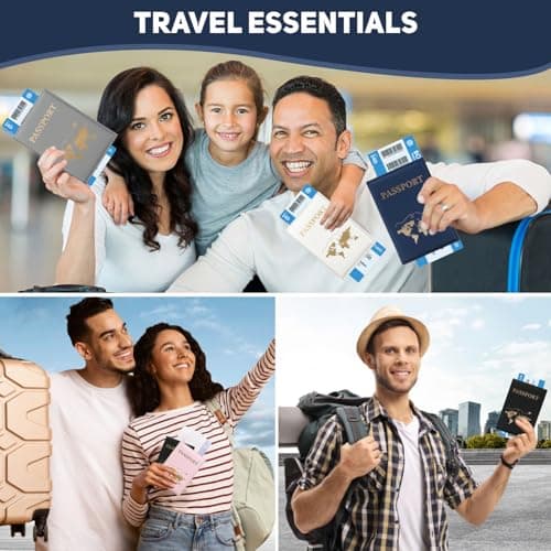 ILIYAH Passport Cover UK Waterproof Passport Holder Travel Accessories Passport Protector Women PU Leather Passport Holders (Navy) — view 6