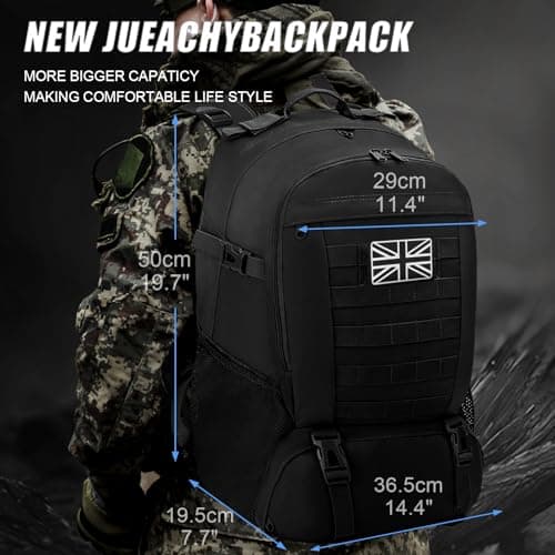 Jueachy Military Tactical Backpack 35L Water Resistant Rucksack for Men — view 2