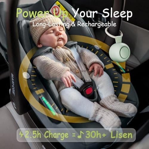 Portable Sound Machine for Baby Adult | Sleep Soother for Stroller Car Seat | 16 Soothing Sounds | Rechargeable | Timer | Memory Function | White Noise | Shush |Travel | Registry Gift | Mint — view 4