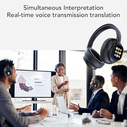 Omquot Noise Cancelling Bluetooth 6.0 Headphones with Built-in Flashlight for Office Use — view 5