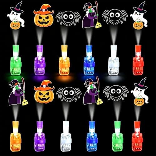 36PCS Halloween Finger Projector Lights, LED Light Up Toys Bulk for Kids