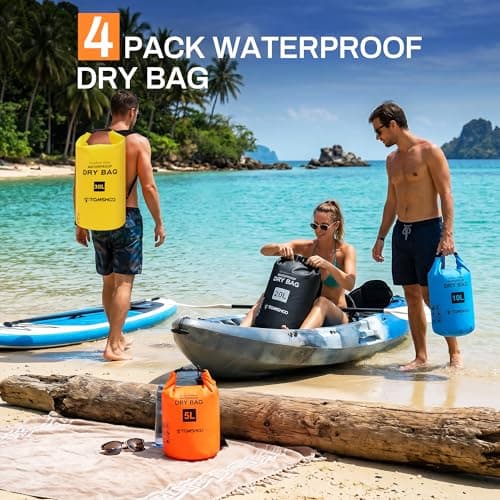 TOMSHOO 4 Pack Waterproof Dry Bag 5L+10L+20L+30L — view 3