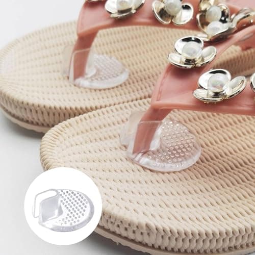 7 Pairs Silicone Thong Sandal Toe Protectors,Soft Flip Flop Gel Cushions Use for Inserts Guards,Gel Toe Posts Cushion for Men Women — view 4