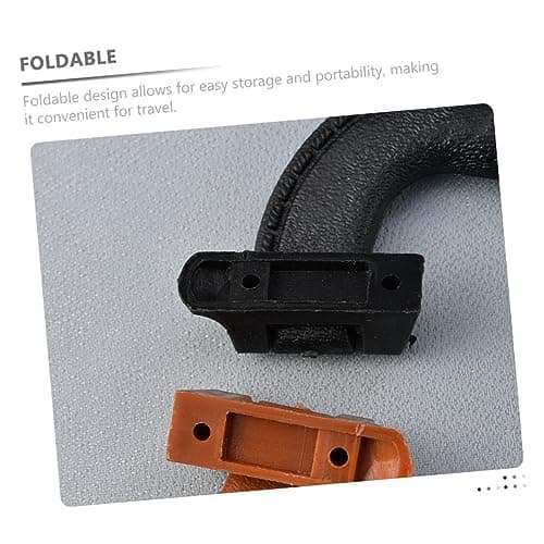 BESTonZON 6pcs Black Foldable Plastic Luggage Grip Handles with Easy Installation for Suitcase and Bags Replacement, for Travel and DIY Suitcase Handle Repairs — view 5