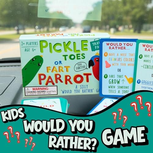 Boxer Gifts Pickle Toes or Fart Parrot – Would You Rather Game for Kids & Families, Travel Edition, Fun, Ages 6+ — view 2